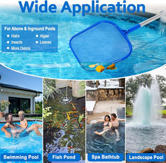 Swimming Pool Skimmer Net with 5 Pole Sections and Ultra Fine Mesh