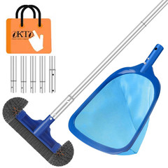 Swimming Pool Cleaning Kit Including 12.5 in Brush inches, Blue