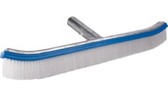 18&Prime; Curved Wall Floor Brush w/Aluminum Handle for In/Above Ground Swimming Pool