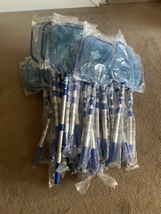 Swimline Pool Pond Net Leaf Skimmers w/ 4&prime; Adj. Aluminum Telescopic Lot Of 46
