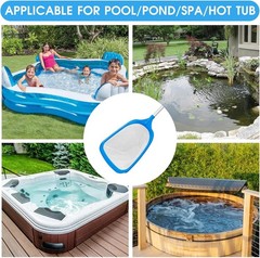 Hot Tub Skimmer Spa Net W/ 12 » Aluminum Pole Ultra Fine Mesh Net Handy Leaf