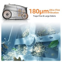CoasTeering Ultra Nebula Cordless Robotic Pool Cleaner 5580 GPH 180-Min Runtime