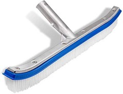Swimming Pool Wall & Tile Brush,18&Prime; Heavy Duty Vinyl Polished Aluminum White