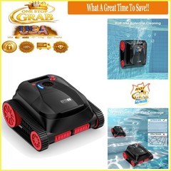 NIXBOT QP5 Cordless Robotic Pool Cleaner Inground Above Ground Wall Climber