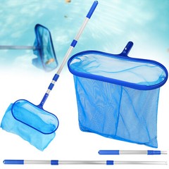 Swimming Pool Cleaning Net-Leaf Skimmer with Pole&Durable Mesh Bag for Debris Re