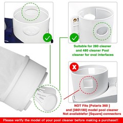 Polaris_280 480 Pool Cleaner Filter Bags Zippered Superfine Nylon Mesh 2 Pack…