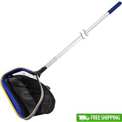 Heavy Duty Pool Rake Skimmer Net W/ 10ft Adjustable Pole Easy Debris Cleanup New