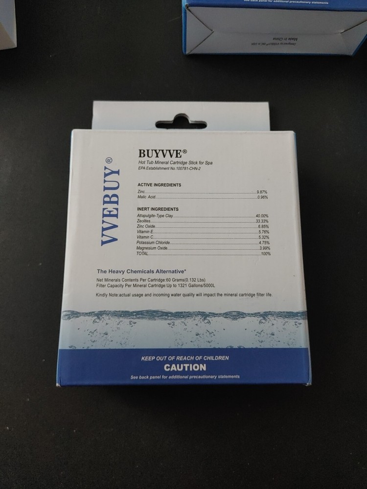 3 Pack HOTUBJOY Hot Tub Filter Spa Mineral Cartridge Sticks VVEBUY New in Box