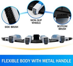 Enhanced Pool Vacuum Head with Direction-Control Handle – 17.5in Extra-Wide 4…