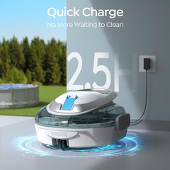 S2 Pool Vacuum Robot for above Ground Pools, Cordless Operation, 90-Min Runtime,