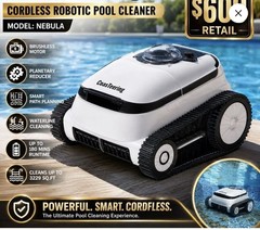 CoasTeering Ultra Nebula Cordless Robotic Pool Cleaner 5580 GPH 180-Min Runtime