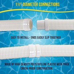 Complete Pool Vacuum Hose Set, 40 Inch Sections Designed for Most Cleaner Brands