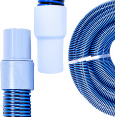 HYDROTOOLS Swimming Pool Spiral Wound Vacuum Hose with Kink-Free Swivel Cuff 1.5
