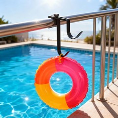 2pcs Pool Pole Hooks, Adjustable Thickened Panel Pool Fence Equipment Hooks M…