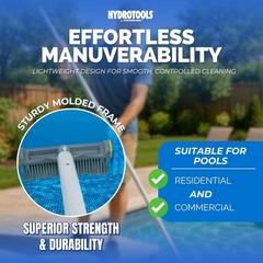 Easy-Clean Hydrotools Pool Brush Head – 12.5-Inch for Inground & Above Ground