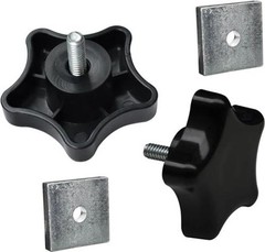 901022 Camper RV Awning Brace Knob with Clamp & Nut Kit, Fit for 2 Pcs