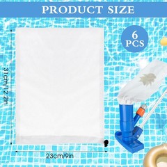 6 Pcs Replacement Mesh Bag – 9 x 12.2 Inch Pool Leaf Vacuum Net with Pull & L…