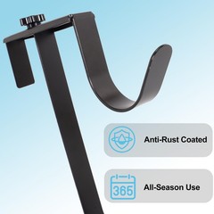 2pcs Pool Pole Hooks, Adjustable Thickened Panel Pool Fence Equipment Hooks M…