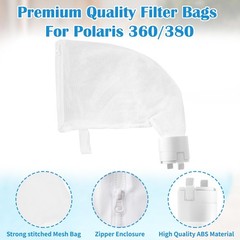 Pool Cleaner Bags 3Pack, Nylon Mesh Vacuum Replacement with Zipper Enclosure
