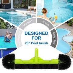 20&Prime; Pool Brush Head for Inground/Above Ground Cleaning Walls and Floors