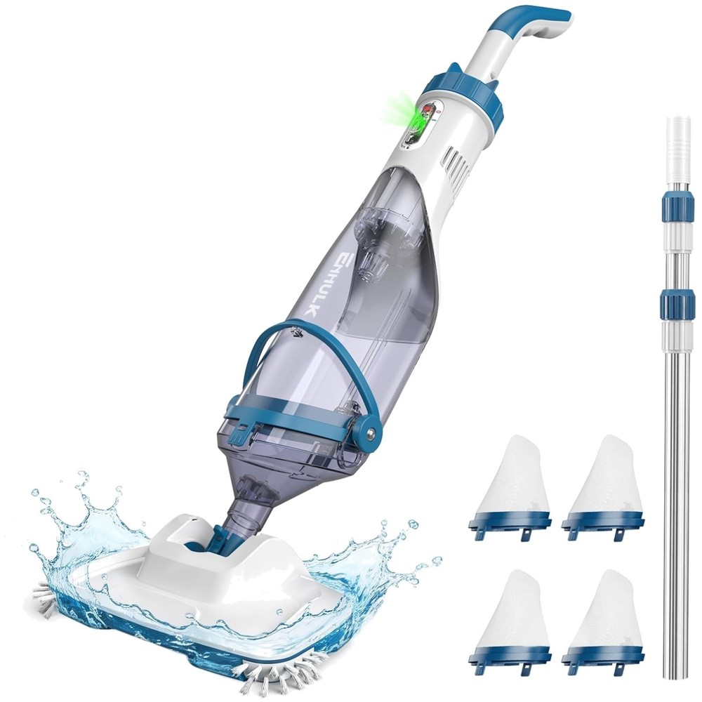Wireless Pool Vacuum Cleaner, 18.5 GPM Suction