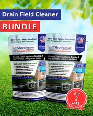2-Pack Dr Pooper septic tablets clear tough clogs, sludge, odors fast. Just flus