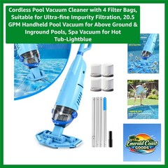 Ultra-Fine Filtration Cordless Pool Vacuum – 60 Minutes of Continuous Cleaning