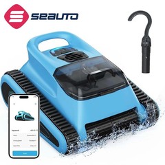 Seauto Cordless Pool Robot Cleaner 3H Floor/Wall/Waterline Cleaning APP Support