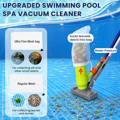 Deluxe Swimming Pool Cleaning Kit with Spa Jet Vacuum Cleaner,Brush, Semi-Deep S