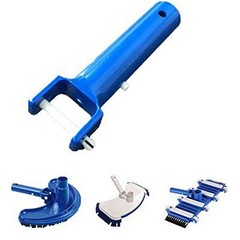 Pool Vacuum Head Handle Replacement Kit with V-Clip & Pin for Pool Spa BLUE