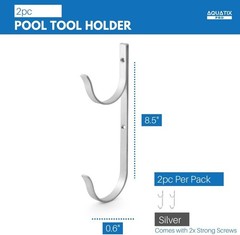 Durable Wall-Mounted 4 Hook Holder for Pool Accessories & Garden Tools