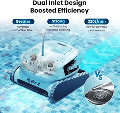 Poolmate Hydro 4 Cordless Robotic Pool Cleaner for All Pool Types Pool Vacuum