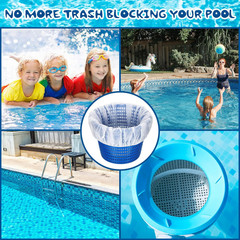 200 Pcs Pool Skimmer Socks Fine Mesh Strainer Screen Liners White