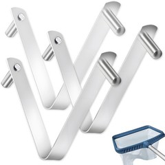 3PCS Pool Pole Clips, V-Shaped Stainless Steel Pool Brush Clip – Rustproof Do…