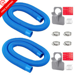 1-1/4&Prime; Pool Hoses Kit Replacement for Above 1.25&Prime; x 41 inches, Blue -2 Pack