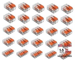 25pc 2 Port (10) 3 Port (10) 5 Port (5) 221 Splicing Connector, Lever-Nut