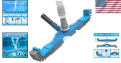Easy-Fit 20-Inch Pool Brush with Sturdy Nylon Bristles and Swivel Connection