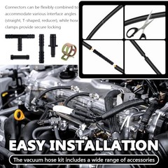 5Ft Vacuum Hose Automotive Set – 6 Sizes 3/8&Prime;, 5/16&Prime;,1/4&Prime;,3/16&Prime;,5/32&Prime;,1/8&Prime; 94PCS