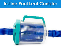 Pool Leaf Catcher Canister, in-line Leaf Canister for Pool Spa Cleaner, with Mes