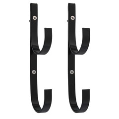U.S. Pool Supply Set of 2 Black Aluminum Pool Hangers for Telescopic Poles, Nets