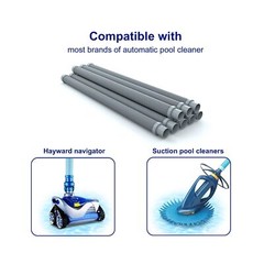 Poolvio Professional Swimming Pool Vacuum Cleaner Hose -1.5” 8 Piece Hoses fo…