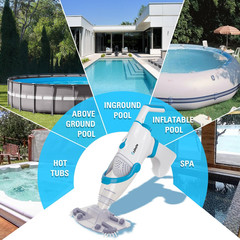 Cordless Handheld Pool Vacuum, 89&Prime; Reach, 18.5 GPM Suction, 60 Min Runtime