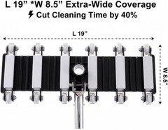 19&Prime; Commercial Weighted Pool Vacuum Head, Heavy-Duty Flexible Head with Chrom…