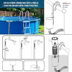 Durable Polypropylene Pool Skimmer with Hose Adapters