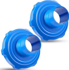 Blue Pool Vacuum Hose Adapters – 2 Pcs for 1 1/2&Prime; Connections, Easy Installation