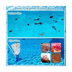4Pcs Pool Vacuum Replacement Mesh Bag, Pool Leaf Vacuum Net Bag Fine Mesh wit…