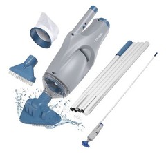 KOKIDO (2025) Rechargeable Handheld Pool Vacuum, Aluminum Pole and 2 Brush