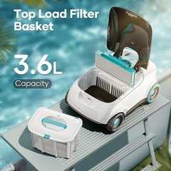 Aiper Scuba L1 Cordless Above-Ground Pool Vacuum with Extra Brush, Filters & Bas