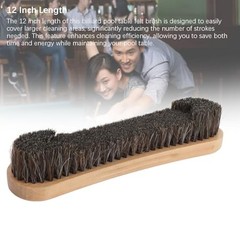 Pool Table Brush, 12in Horse Hair Pool Table Cleaner Brush Poplar Wood 3-in-1…