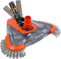 Pool Vacuum Head with Side Brush,Universal Steering Handle & Universal Rotatable
